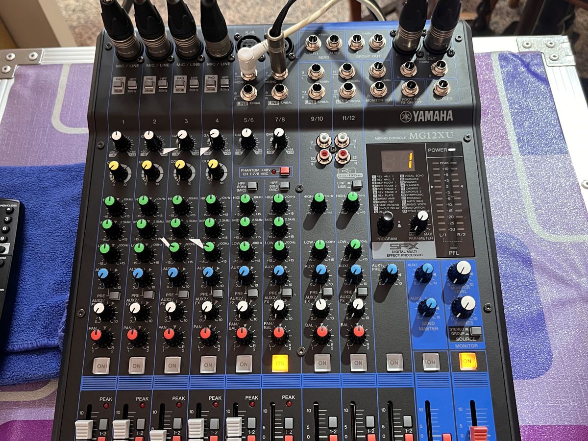 Yamaha MG12XU mixing console installed at Kuan Im Tng Temple, Singapore